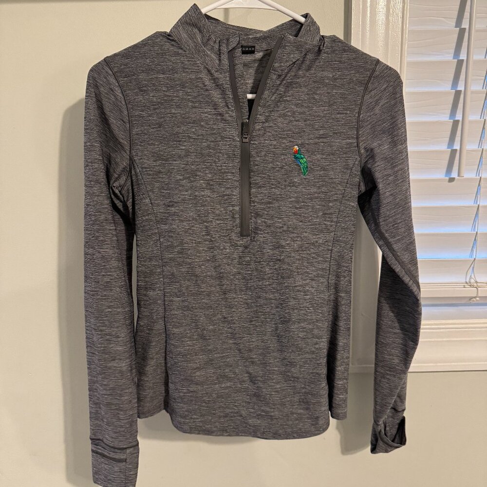 Gray Quarter-Zip Women's Sweater